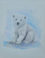 Playful Polar Bear Cub 9"x12"