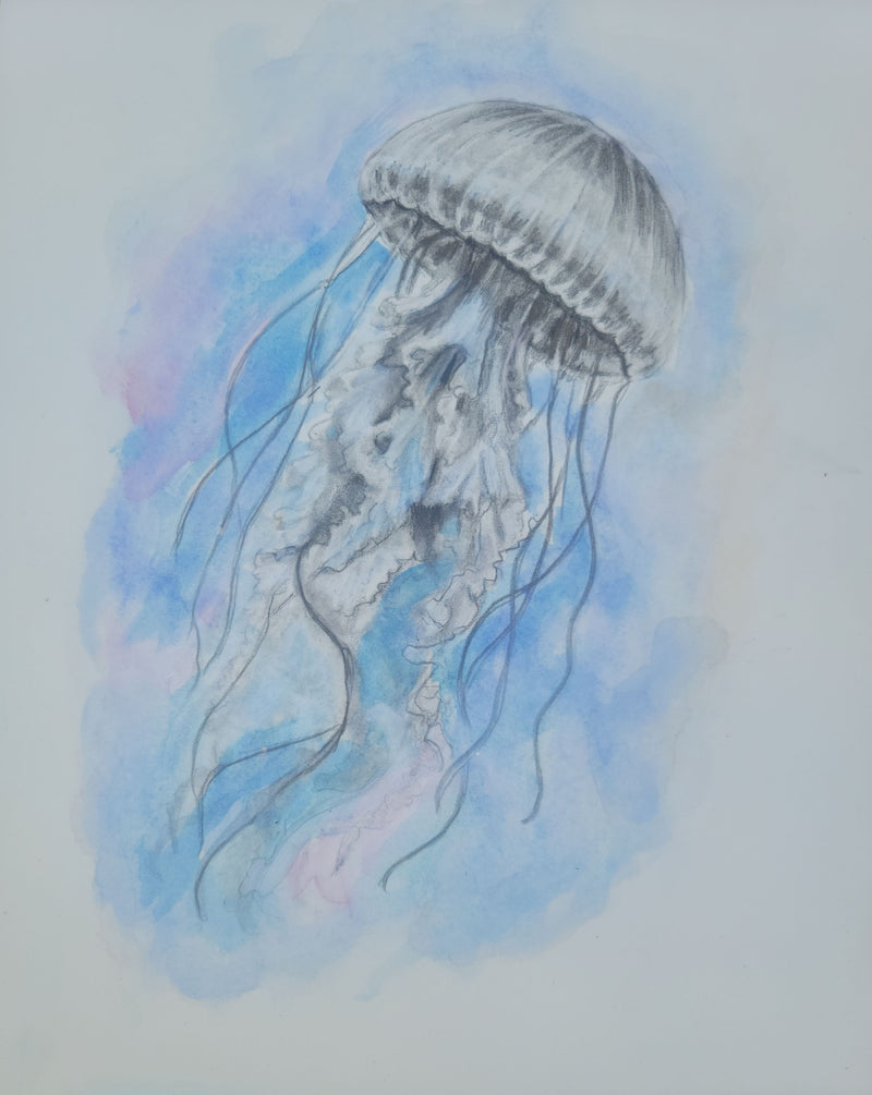 Floating Jellyfish 9"x12"